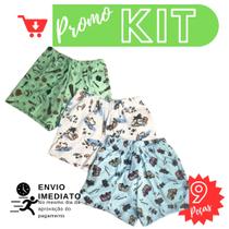 kit 9 SHORT bebê menina menino envio imediato ESTAMPADAS Linha verão