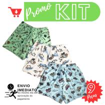 kit 9 SHORT bebê menina menino envio imediato ESTAMPADAS Linha verão