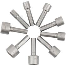 Kit 9 Soquete Canhão 5 A 13Mm Encaixe 1/4 Para Parafusadeira