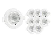 Kit 9 Spot Led 3w Redondo Embutir 3500K Branco Quente - Decoração Casa Loja Sanca Gesso Teto - Super Led