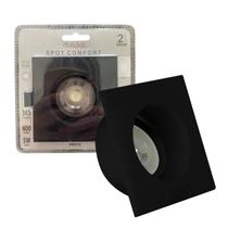 Kit 9 Spot Led Preto Quadrado Recuado 5w Branco Frio 6500K Kit 9 Spot Led Preto Quadrado Recuado 5w Branco Frio 6500K