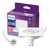 Kit 9 Spot Led Quadrado 5w 350lm Gu10 Bivolt Philips