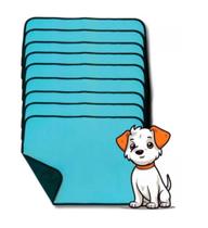 Kit 9 Tapetes Higiênicos Laváveis 70x50 Azul Bebê