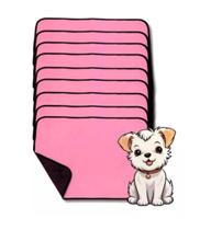 Kit 9 Tapetes Higiênicos Laváveis 70x50 Rosa bebê