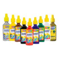 Kit 9 Tinta Nankin Profissional Acrilex Artesanato 20ml Multicolor Kit 9 Tinta Nankin Profissional Acrilex Artesanato 20ml Multicolor
