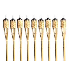 Kit 9 Tocha Bambu 100cm Lamparina Festa Tematica Decoração