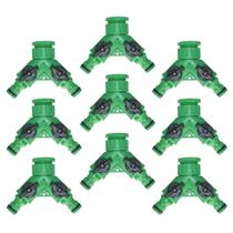 Kit 9 Un. Conexão Y com 2 Saídas Para Conector Engate Rápido De Torneira de Jardim com Abre e Fecha