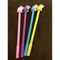Kit 9 unidades de canetas em gel formato divertido gatinho novelo de lã