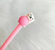 Kit 9 unidades de canetas em gel formato divertido gatinho novelo de lã fofas