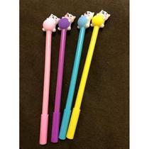 Kit 9 unidades de canetas em gel formato divertido gatinho novelo de lã novidade