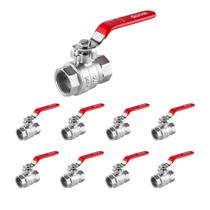 Kit 9 Válvula De Esfera Dn 20 3/4 Pol Cromado Docol