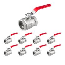 Kit 9 Válvula De Esfera Dn40 1.1/2 Pol Cromado Docol