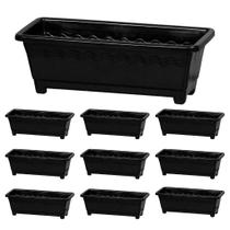 Kit 9 Vasos Floreiras Jardineiras grande 9,5L - Preto Kit 9 Vasos Floreiras Jardineiras grande 9,5L - Preto