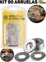 Kit 90 Arruelas De Ferro 1cm X 0,1cm P/ Fixação Manutenção Parafusos E Estruturas