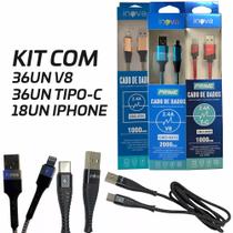 Kit 90 Cabos Inova 1m 36 V8 36 T-c 18 Compatv IPhone Atacado Kit 90 Cabos Inova 1m 36 V8 36 T-c 18 Compatv IPhone Atacado