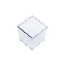 Kit 90 Caixa Acrílica 4x4 Transparente para Lembrancinhas
