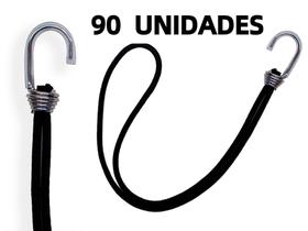 Kit 90 Elásticos Extensor Borracha p/ Caminhão Carreta PRETO