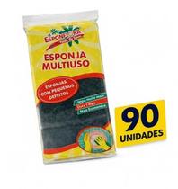 Kit 90 Esponjas Esponflora Original Alta Durabilidade Limpeza de Louça Remove Gordura