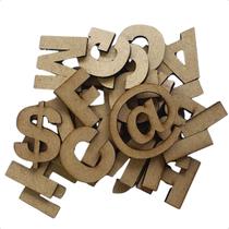 Kit 90 Letras, Números Ou Vogais Artesanato Mdf 3,5cm Kit 90 Letras, Números Ou Vogais Artesanato Mdf 3,5cm
