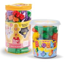 Kit 90pcs Blocos de Montar Didático Infantil Kit 90pcs Blocos de Montar Didático Infantil