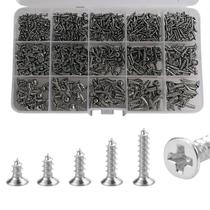 Kit 950 parafusos philips cabeça chata plana inox m2 m3 m4 Kit 950 parafusos philips cabeça chata plana inox m2 m3 m4