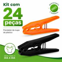 Kit 96 / 72 / 48 / 24 Prendedores Pregadores de Roupa em Plástico Reforçado - Cores Sortida
