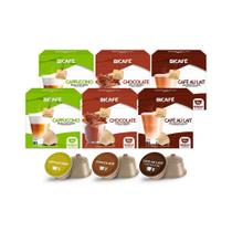 Kit 96 Cáps P/Máq. D.Gusto Cappuccino Chocolate Café c/Leite