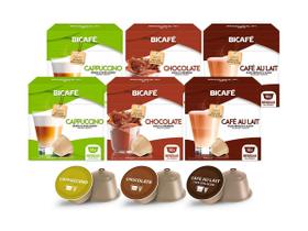 Kit 96 Cápsulas Lácteos Bicafé Para Máquinas Dolce Gusto