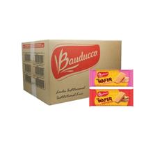 Kit 96 Sachês Mini Wafer Bauducco Sabor Morango E Chocolate