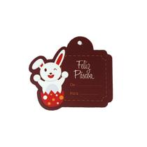 Kit 96 Tags Para Ovos - Feliz Páscoa - Coelhinho no Ovo