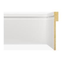 Kit 96m Linear Rodapé de MDF 12CMX18MMX2,40m Barra de Sobrepor c/Friso 1202 Branco/Frisado Moldufama Kit 96m Linear Rodapé de MDF 12CMX18MMX2,40m Barra de Sobrepor c/Friso 1202 Branco/Frisado Moldufama