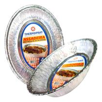 Kit 9un Assadeira Alumínio Oval 4l Thermoprat Natal C/nf