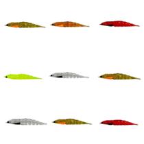 Kit 9un isca artificial camarão robaleiro 4,8 6,8 7,8 cm