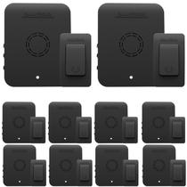 Kit 9x Campainha Sem Fio Preta Wireless 150m Qualitronix Original Kit 9x Campainha Sem Fio Preta Wireless 150m Qualitronix Original