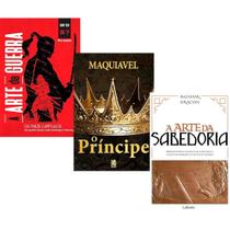 Kit A arte da guerra Sun Tzu + O Príncipe Nicolau Maquiavel + A Arte da Sabedoria