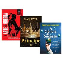 Kit A arte da guerra Sun Tzu + O Príncipe Nicolau Maquiavel + A Ciência do Sucesso - 3 Livros