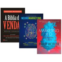 Kit A Bíblia De Vendas + Neuromarketing + Marketing 4.0
