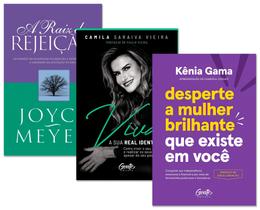 Kit A Raiz de Rejeição + Viva A Sua Real Identidade + Desperte a Mulher Brilhante Que Existe em Você - Gente Kit A Raiz de Rejeição + Viva A Sua Real Identidade + Desperte a Mulher Brilhante Que Existe em Você - Gente