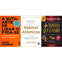 Kit A Sutil Arte De Ligar O F*da-se, Hábitos Atômicos E Mais Esperto Que O Diabo