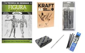 Kit A Técnica Do Desenho Figura Masculina 6 peças Kit A Técnica Do Desenho Figura Masculina 6 peças