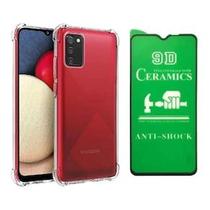 Kit A03S - Capa Transparente + Película 9D Cerâmica Samsung Galaxy A03S Kit A03S - Capa Transparente + Película 9D Cerâmica Samsung Galaxy A03S