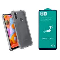Kit A11 9D - Capa Transparente + Película 9D Cerâmica Samsung Galaxy A11 Kit A11 9D - Capa Transparente + Película 9D Cerâmica Samsung Galaxy A11