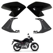 Kit aba asa tanque aleta + aba interno honda cg fan 160 2016-2021 preto brilho