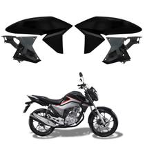 Kit aba asa tanque aleta + aba interno honda cg titan 160 2016-2021 preto brilho