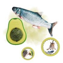 Kit Abacate Catnip E Peixe Elétrico Para Filhotes