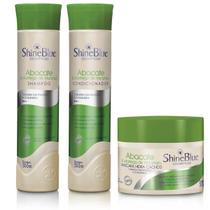 Kit Abacate e Manteiga Murumuru Shine Blue Sh Cond Másc
