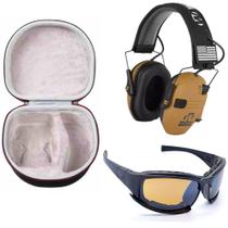 Kit Abafador Eletronico Ouvido Walker's + Oculos Daisy X7 + Case - TacticalShooting Walker'sDaisy