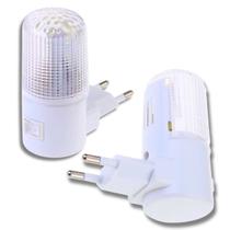 Kit Abajur De Tomada Luz Noturna 4 Leds Bivolt Iluminação Interior - 2 Unid - Luz Branca - Javick