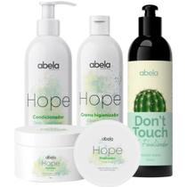 Kit Abela HOPE Shampoo Condic Finalizador e Gel Don't Touch