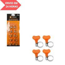 Kit Abraçadeira Americana Inox Borboleta 10 Unid 812mm, 1016mm, 1319mm - CAMP HOME Kit Abraçadeira Americana Inox Borboleta 10 Unid 812mm, 1016mm, 1319mm - CAMP HOME